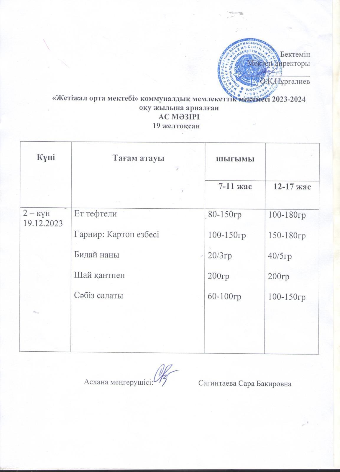 Ас мәзірі 19.12.2023ж.